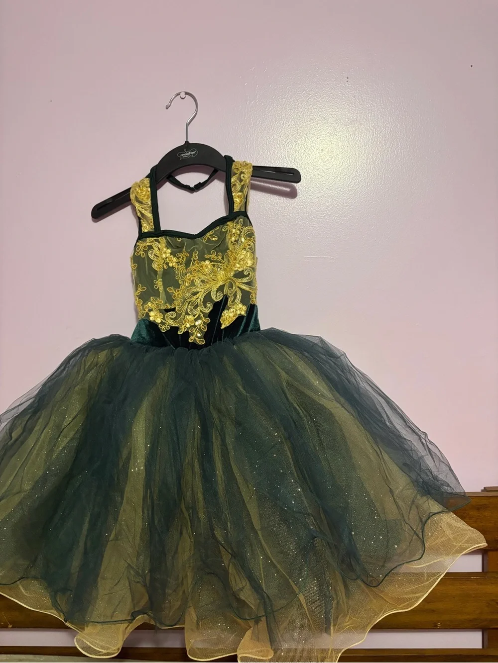 Revolution Black and Gold Tulle Dance Costume Dress for Kids